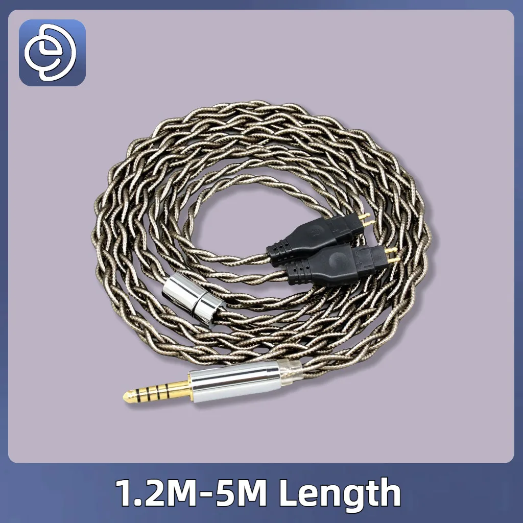 Sennheiser HD6xx HD580 HD58x HD600 HD660S HD650 HDxxx 순수 실버 팔라듐 + 그래핀 골드 8191 용 DIY 이어폰 케이블