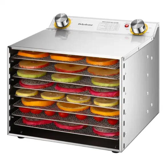 High Quality 8-Tray Stainless Steel Dehydrator MachineDryer for Meat Beef Fruit and To Dry Vegetables