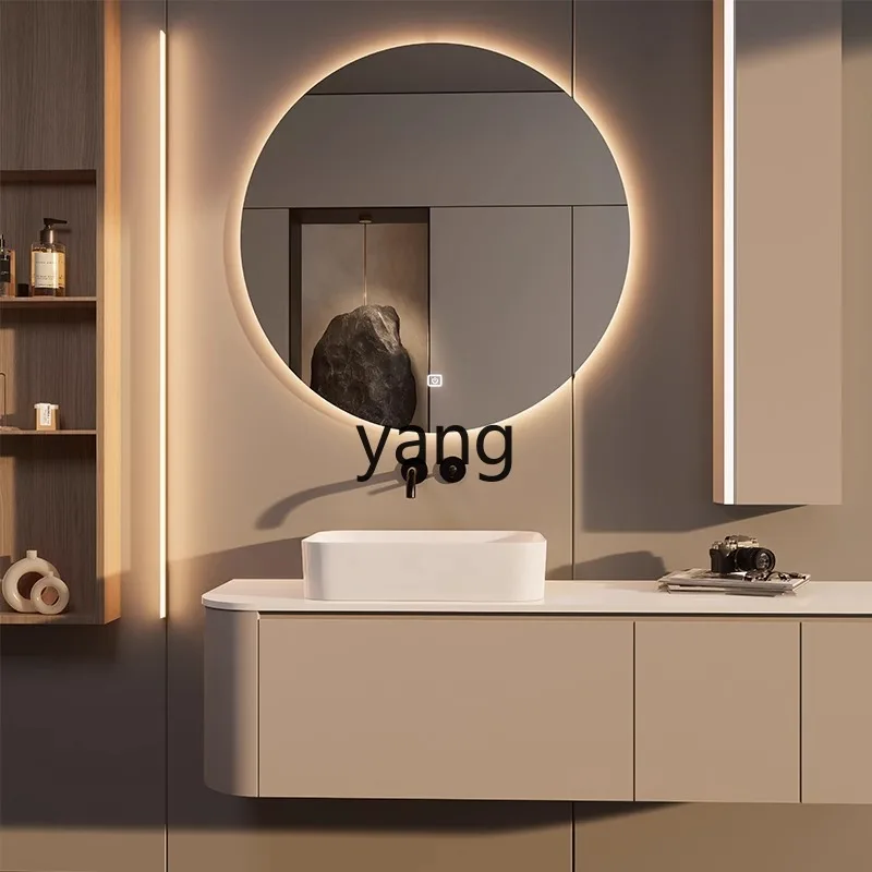 

LHU cream wind washbasin modern simple oak paint integrated basin bathroom cabinet