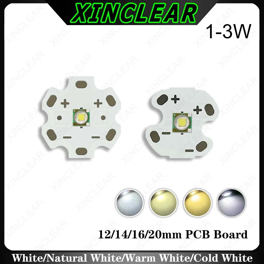 led xpe 3535 led chips branco fresco natural branco quente com 20 mm 16 mm 14 mm 12 mm placa pcb para lanterna luz de bicicleta 10 pcs 13w 01