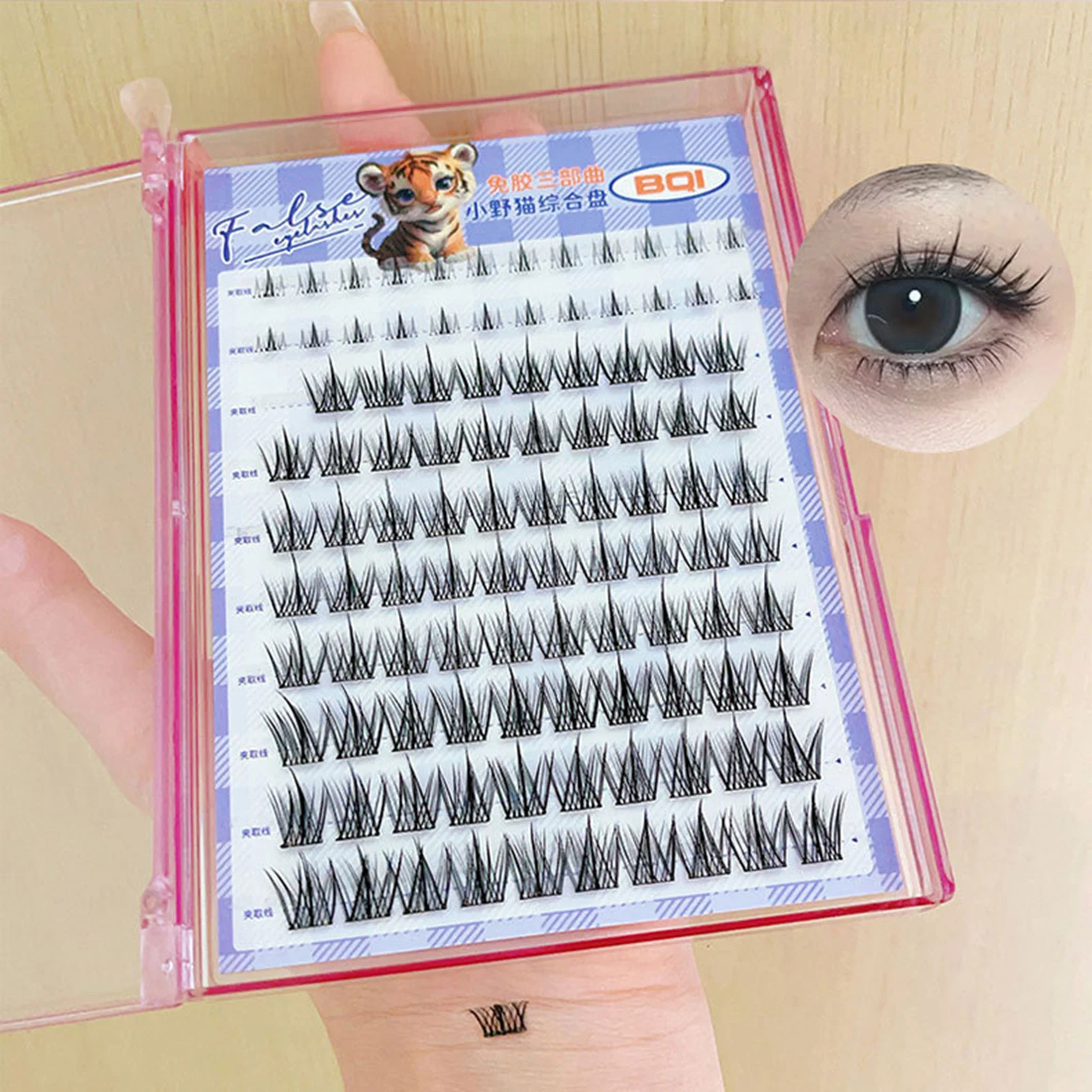 接着剤不使用のつけまつげふわふわシングルクラスターまつげエクステンションひまわりデイリーラッシュ韓国スタイルナチュラル偽まつげ