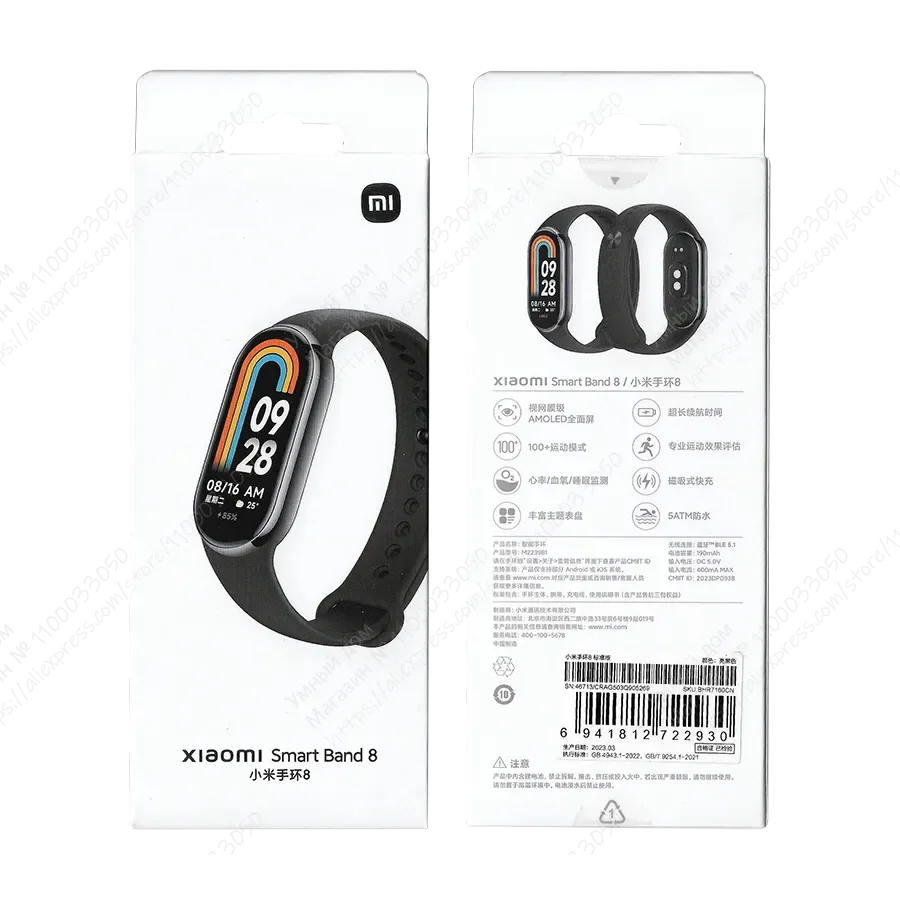 Xiaomi Mi Band 8 Bloed Zuurstof 1.62 Amoled Scherm Fitness Armband Miband8 60Hz Fitness Traker Hartslagmeter Mi Smart Band