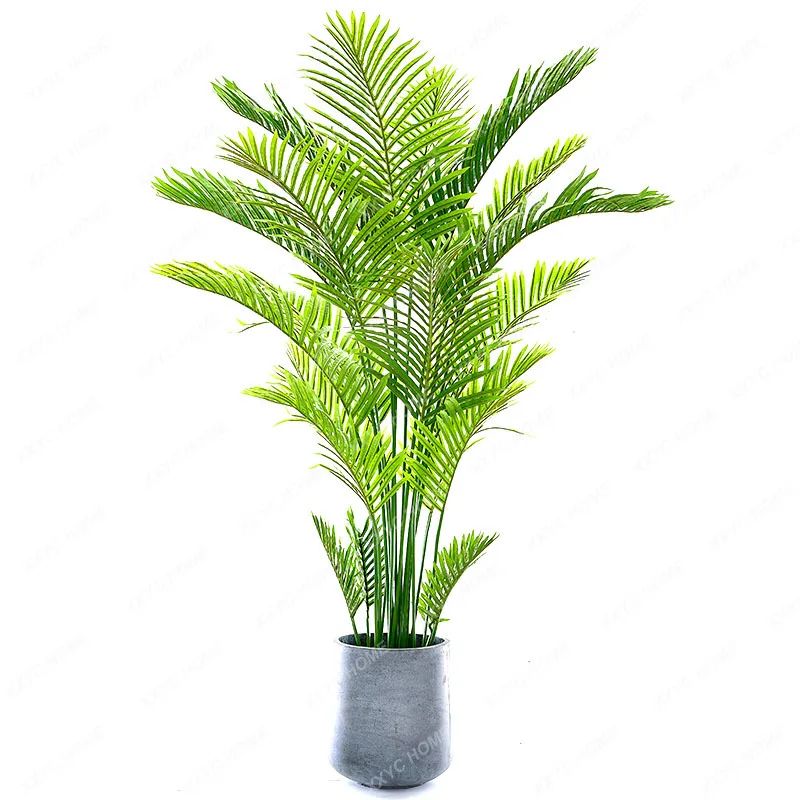 Nordic Artificial Green Plant Areca Palm Indoor Decoration Phoenix Tail Sunflower Floor Fake Trees Plant Pot Large Decoration