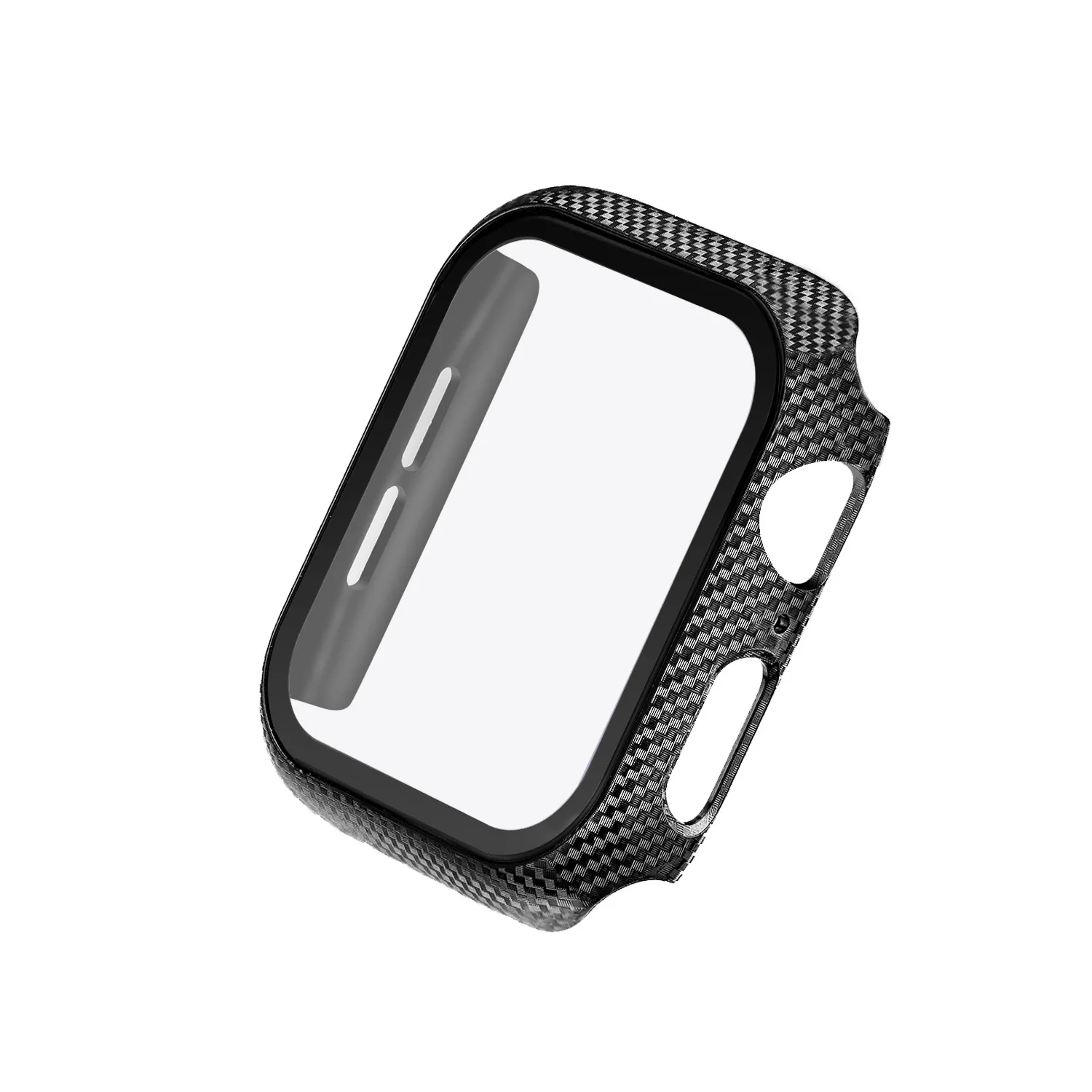 Kohlefaser-Gehäuse für Apple Watch 49 mm, 45 mm/41 mm, 44 mm, 40 mm, Displayschutzfolie, Glasschutzfolie, Iwatch Serie 3, SE 6, 7, 8 Ultra