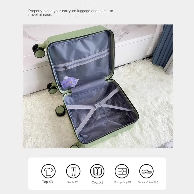 14 Inch Mini Rolling Boarding Cabin Suitcase Small Travel Case ABC+PC Luggage Ultra Lightweight Trolley Case 20X30X40 cm