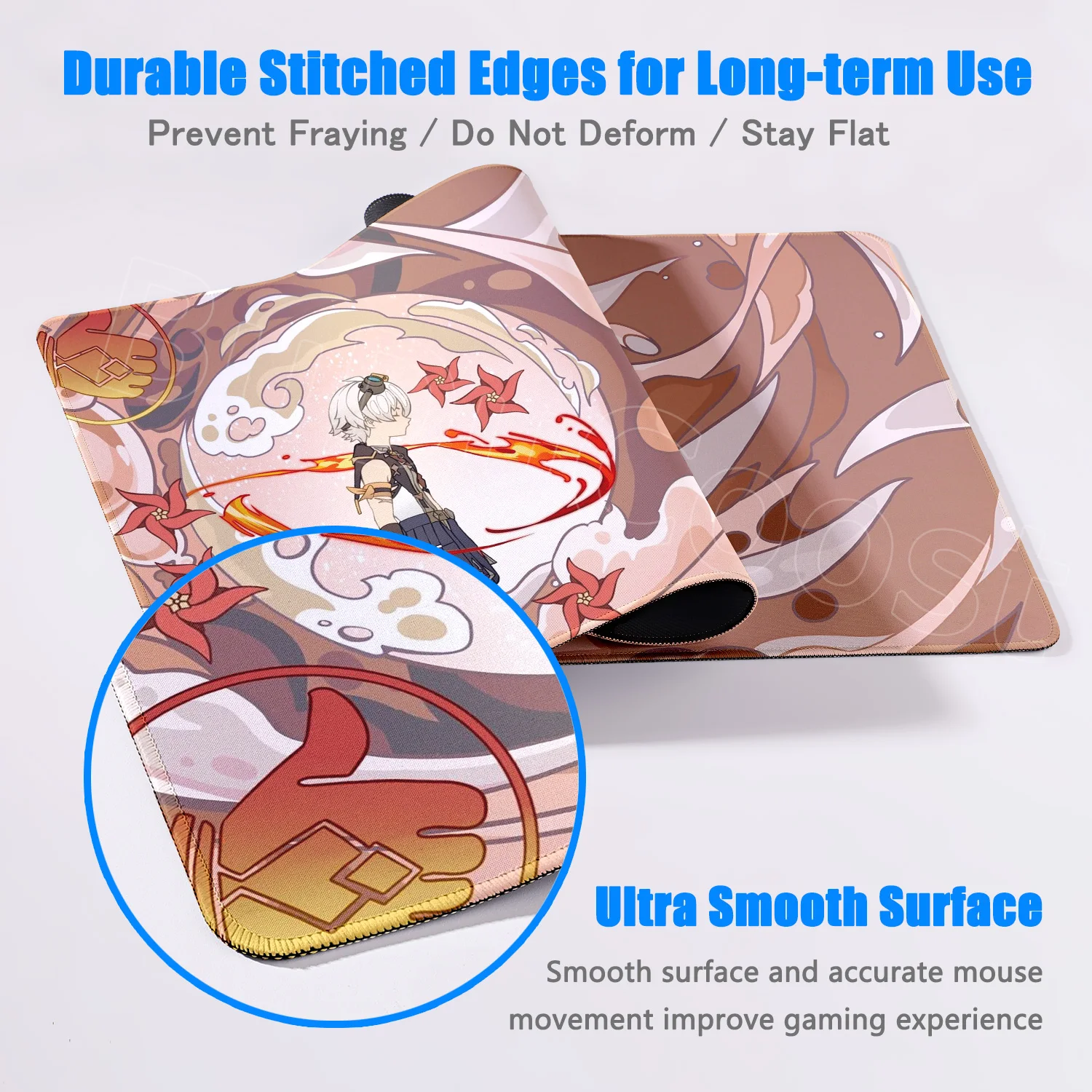 Mondstadt Genshin Impact Character Pattern Mousepad Bennett Kaeya Klee Laptop HD Game Anime Large Mouse Pad PC Keyboard Desk Mat