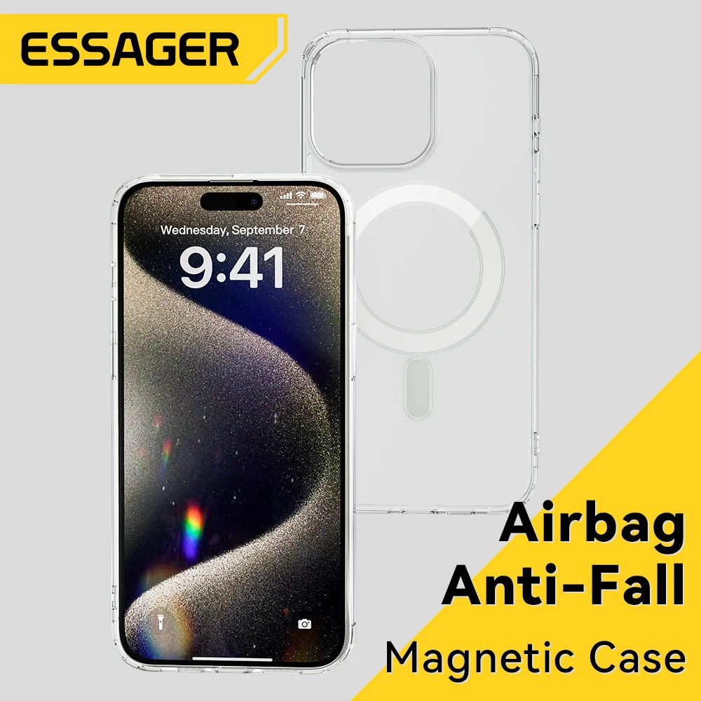 Essager Magnetic Case for iPhone 15 14 13 12 Pro Max Case Shockproof Cover for iPhone 14 Pro Max 15 Plus 15pro Macsafe TPU Cases