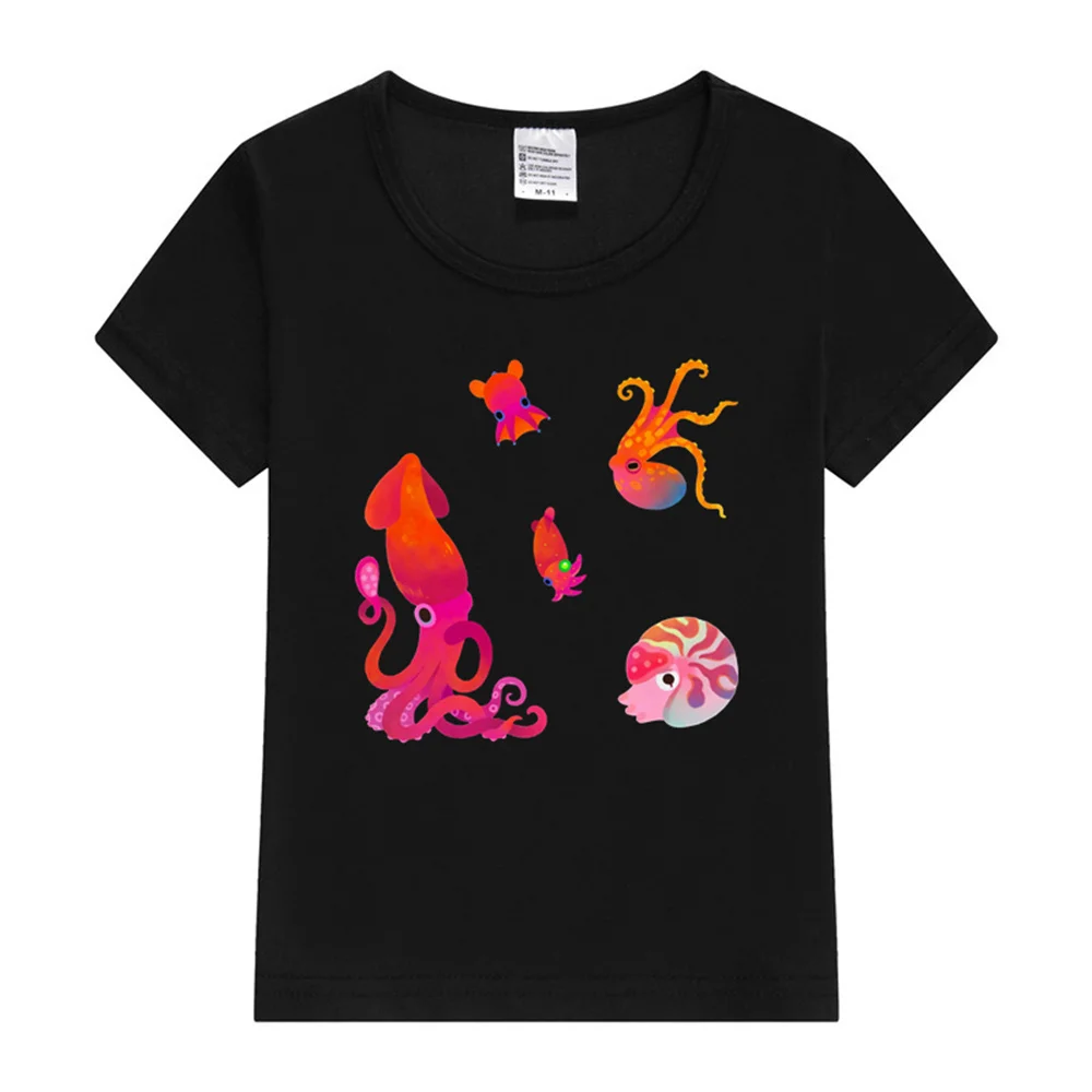 

Cephalopod Kids T-Shirt Cotton T Shirt Summer 2024 Printed Short Sleeve O-Neck T-Shirt For Kids Boys Tee Shirt Girls Top Clothes