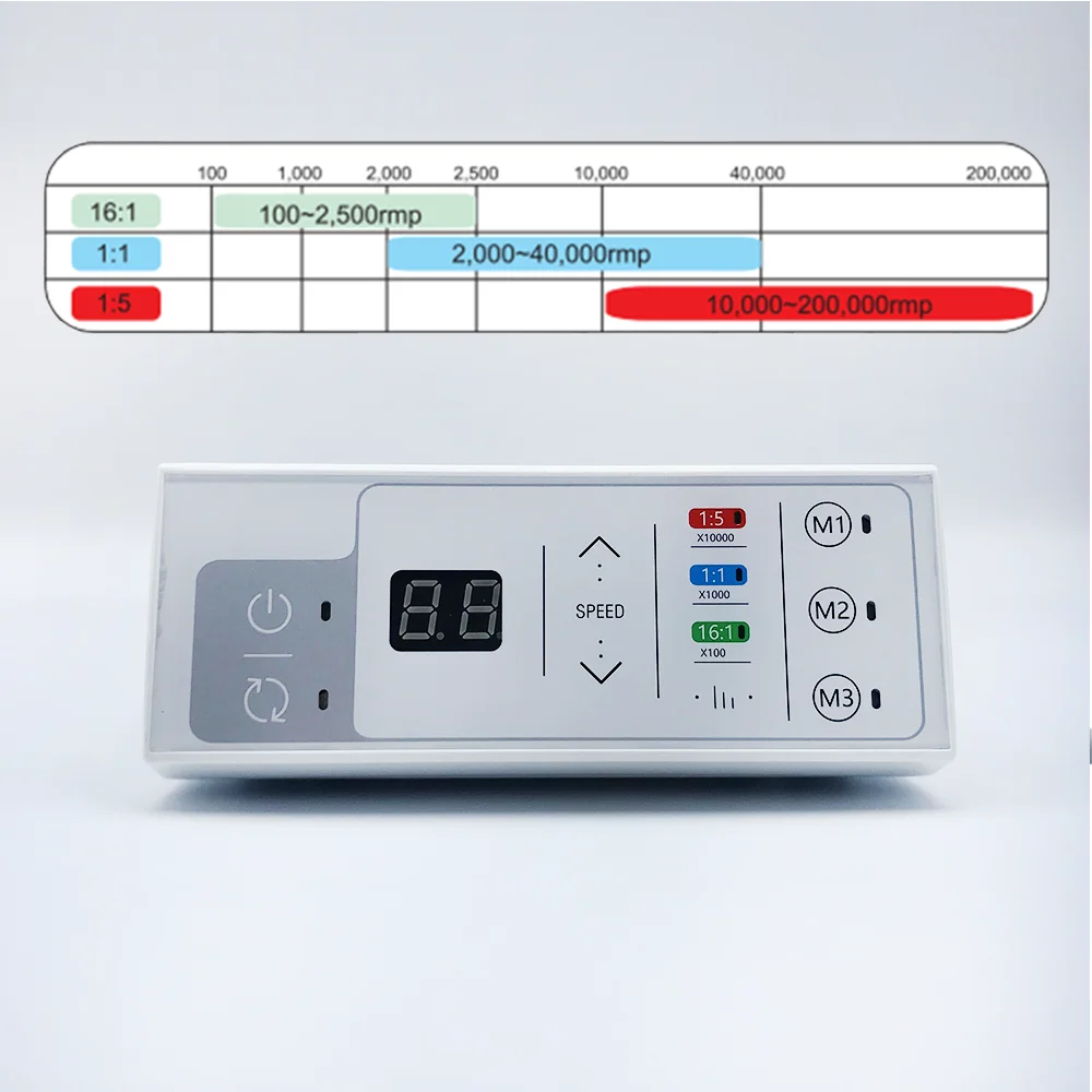 Dental Brushless Electric Dental LED Micro Motor Work With 1:5 1:1 16:1 Contra Angle Hight And Low Speed Handpiece