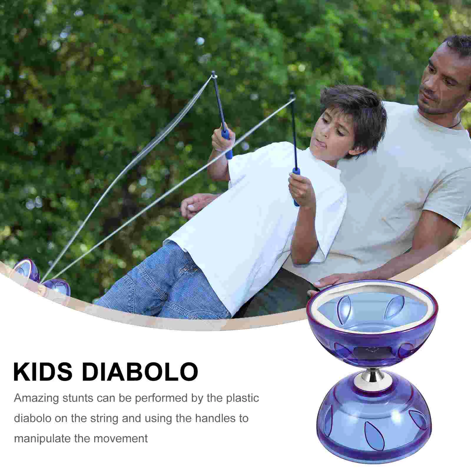 Transparent Soft Rubber Diabolos Chinese Children's Beginner's Living Axis Double-ended Yoyo Diabolo Juggling Fitness Toy