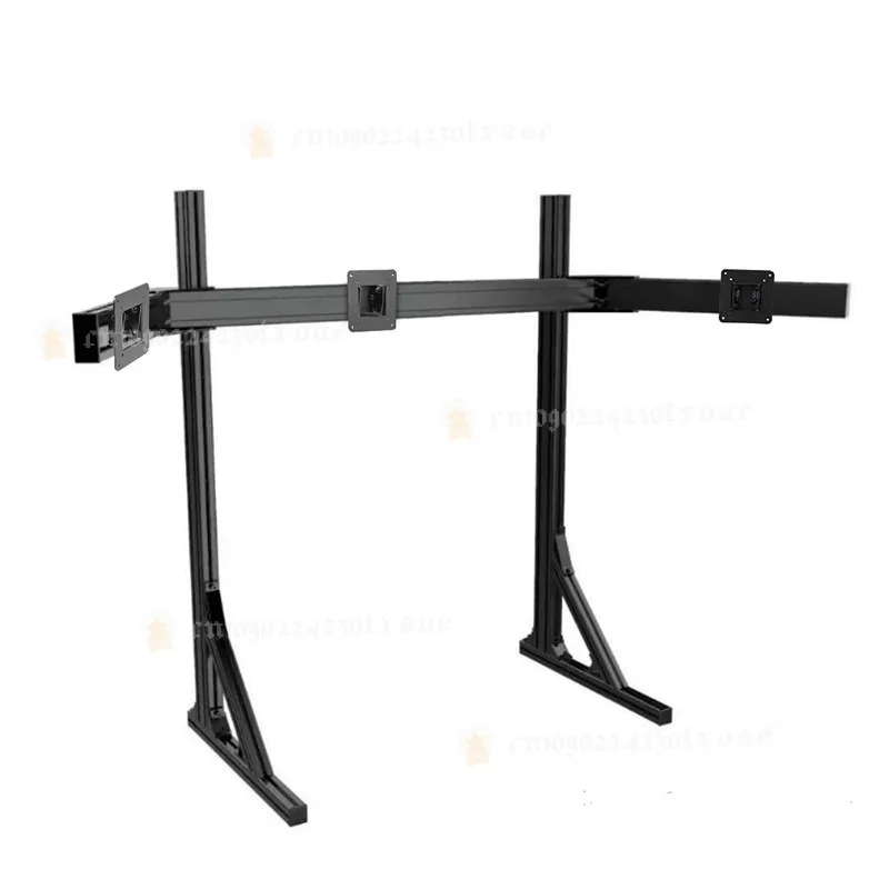 Wufen Technology Three-Screen Monitor Bracket 4080 Aluminum Profile Racing Emulator Floor Triple Single Screen Hanger