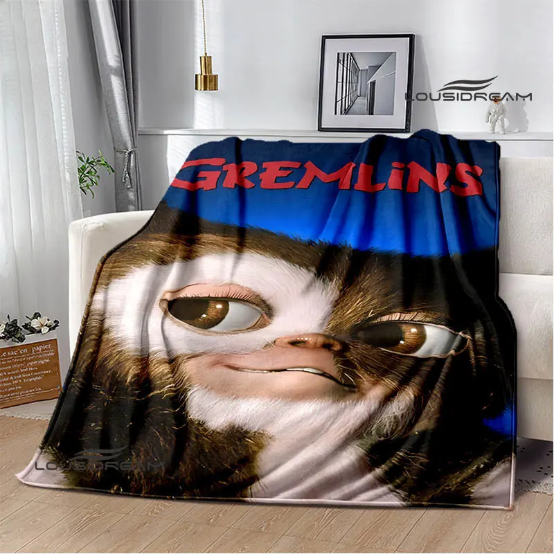 Gremlins cartoon printing blanket children's warm blanket flannel soft and comfortable blanket home travel blanket birthday gift