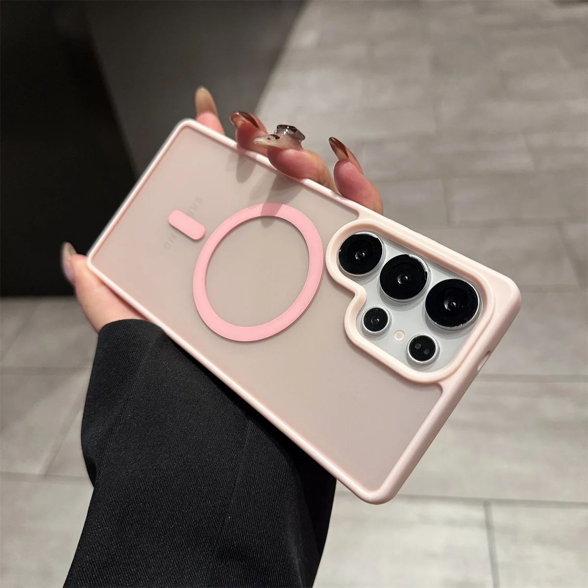 Matte Transculent Phone Case for Samsung S26 Ultra S25 Edge S24 FE S23 S22 Plus for Magsafe Magnetic Wireless Charging Cover