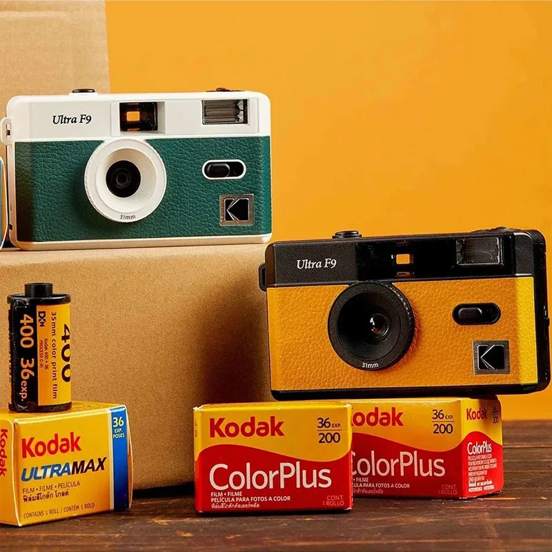 Kodak Ultra F9 Retro Film Camera 35mm Focus Free Reusable Built in Flash Multiple Colors With Package Portable Mini Cute Gift