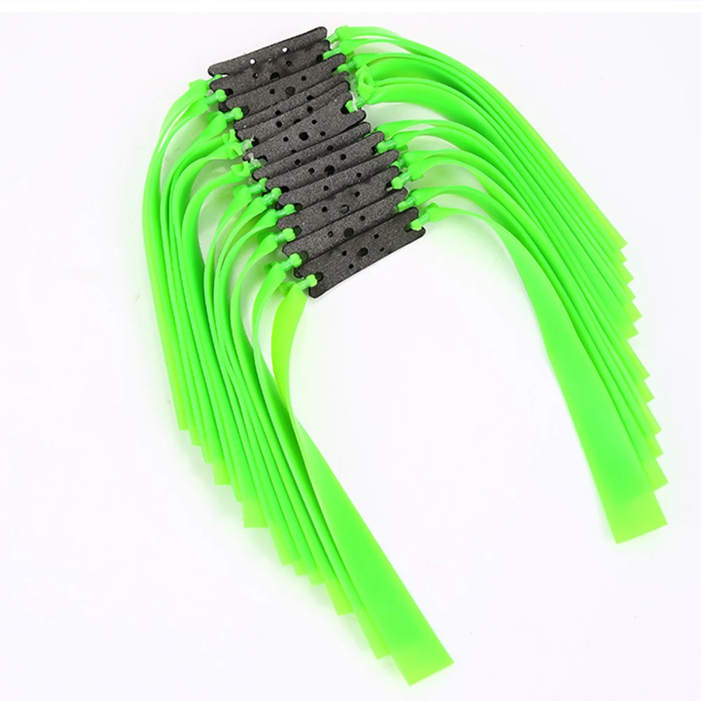 10pcs Powerful  Slingshot Flat Bands Replacement Rubber Bands 0.45-1.5mm Thickness Hunting Catapult Elastic Bungee 17-25cm
