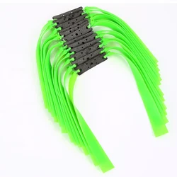 10pcs Powerful  Slingshot Flat Bands Replacement Rubber Bands 0.45-1.5mm Thickness Hunting Catapult Elastic Bungee 17-25cm
