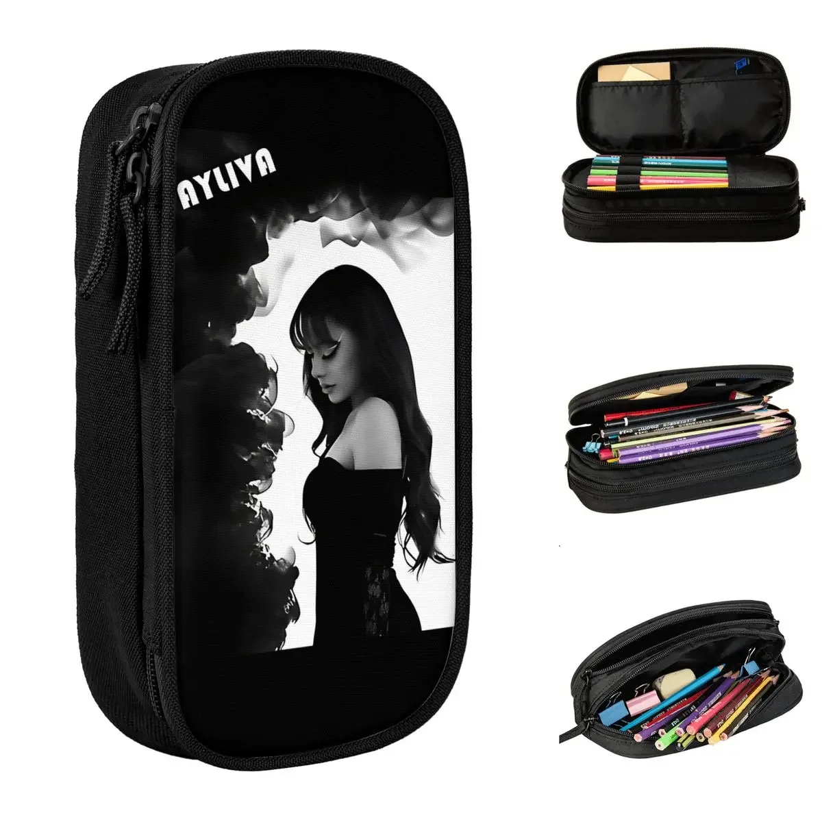 

Ayliva Retro 90s Pencil Cases Fun Pen Box Bags Girls Boys Large Storage Office Gift Pencil Box