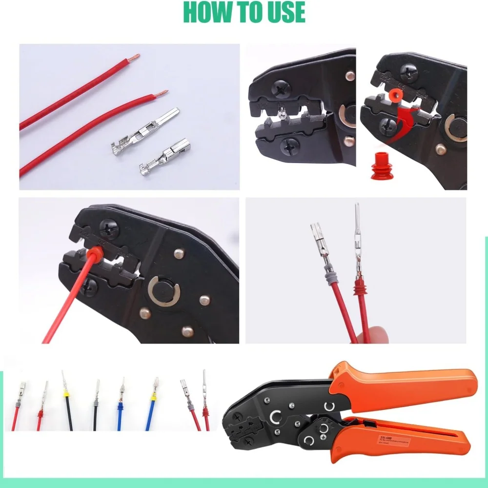 755-teiliges Set mit 21 Arten von Auto-Elektrokabel-Steckverbindern, elektrischen Anschlüssen, männlichen und weiblichen Crimp-Pins mit Crimpzange – Detail 5