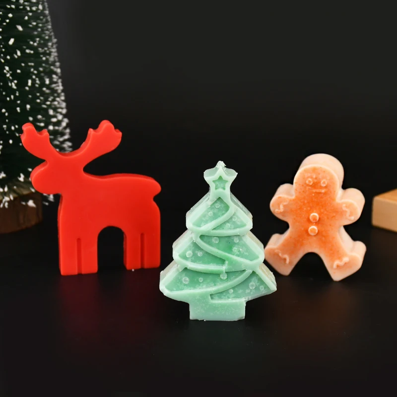 DIY Christmas Snowflake Candle Silicone Mold Handmade Soap Plaster Craft Resin Making Tools Xmas Decor For Home Navidad New Year