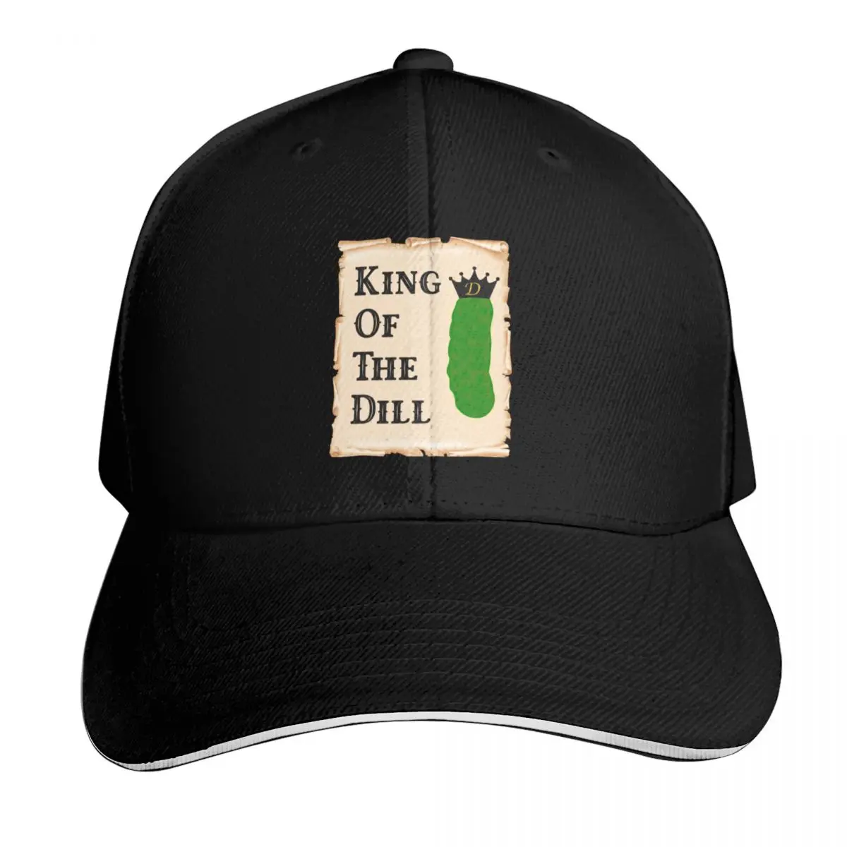 King of The Dill - Pickle Lover Baseball Cap Gift for Him Her Casual Daily Wear Quick Dry Performance