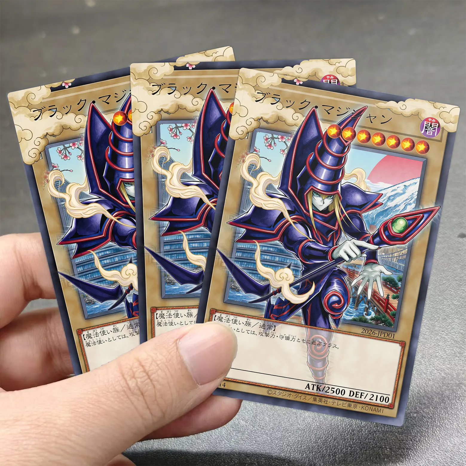Image of DIY Yu-Gi-Oh! Dark Magician Wind Style Alternate Art Out-of-frame Pser Card GMR Limited Edition NPR Game Universal N Card Toys
