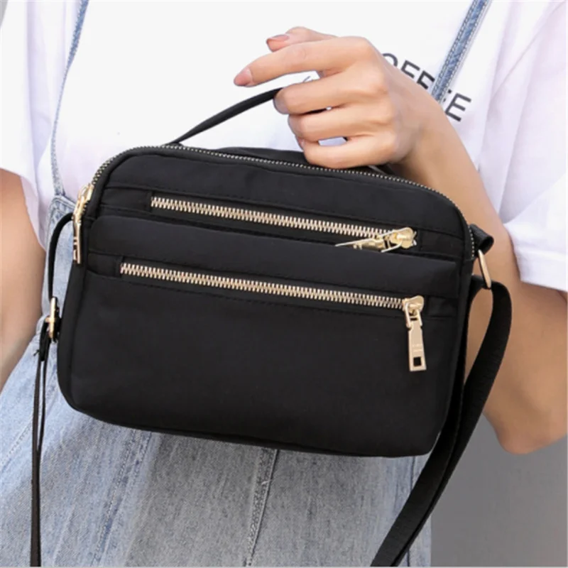 Women Nylon Shoulder Bag Waterproof Multi-pocket Zipper Bag Luxury Handbags Women Crossbody Bags For Designer Bolsa Feminina Sac