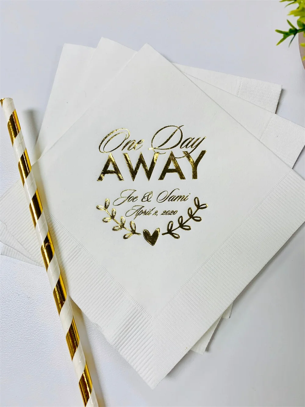 50PCS Personalized Napkins Bridal Shower From MISS to MRS Custom Printed Monogram Napkins Personalized Wedding Napkins