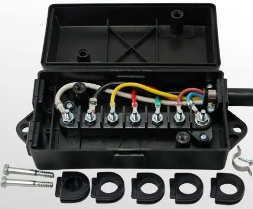 New 7-Way 7Pin Plug Inline Trailer Cord Wiring Harness  7 Blade Cable with Junction Box Towing Connect Kit for RV Camper Truck