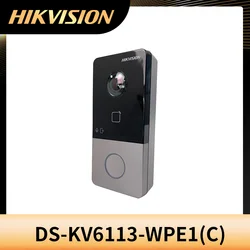 Hikvision-Conveniente Plastic Villa Door Station, Doobell com Wi-Fi POE, Hik-Connect App, Controle Móvel, DS-KV6113-WPE1 C