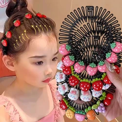 Children Y2k Star Colorful Hair Comb Broken Headband Hair Clips Bunny Cute Headdress Princess Girls Elongated Hair Accessory