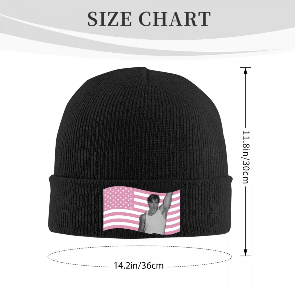 Nicholas Chavez Pink Flag Hats Autumn Winter Beanie Warm Cap Female Male Acrylic Knitted Hat