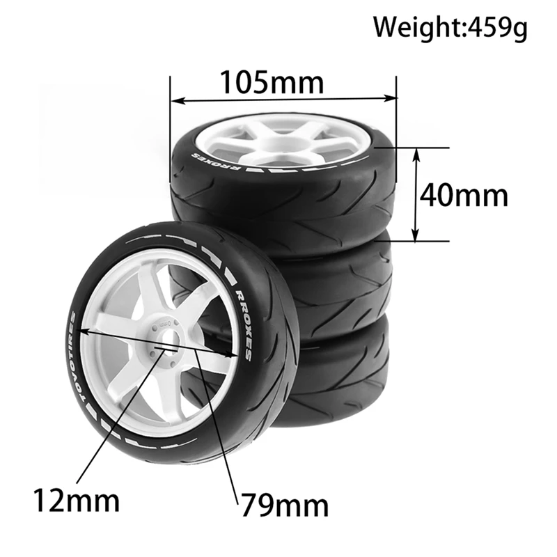 105Mm 1/8 Scale RC Off Road Buggy Tires Wheel 17Mm Hex For ARRMA Typhon Redcat Team Losi Kyosho VRX HPI HSP Hobao