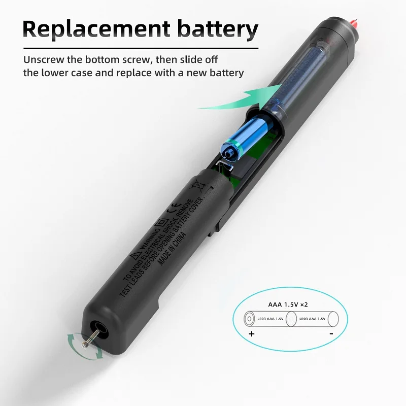 BSIDE-Mini multimètre numérique Z1, type stylo intelligent, LCD, 2000 points, voltmètre, testeur 02/10/2018, lampe de poche pour réparation électronique