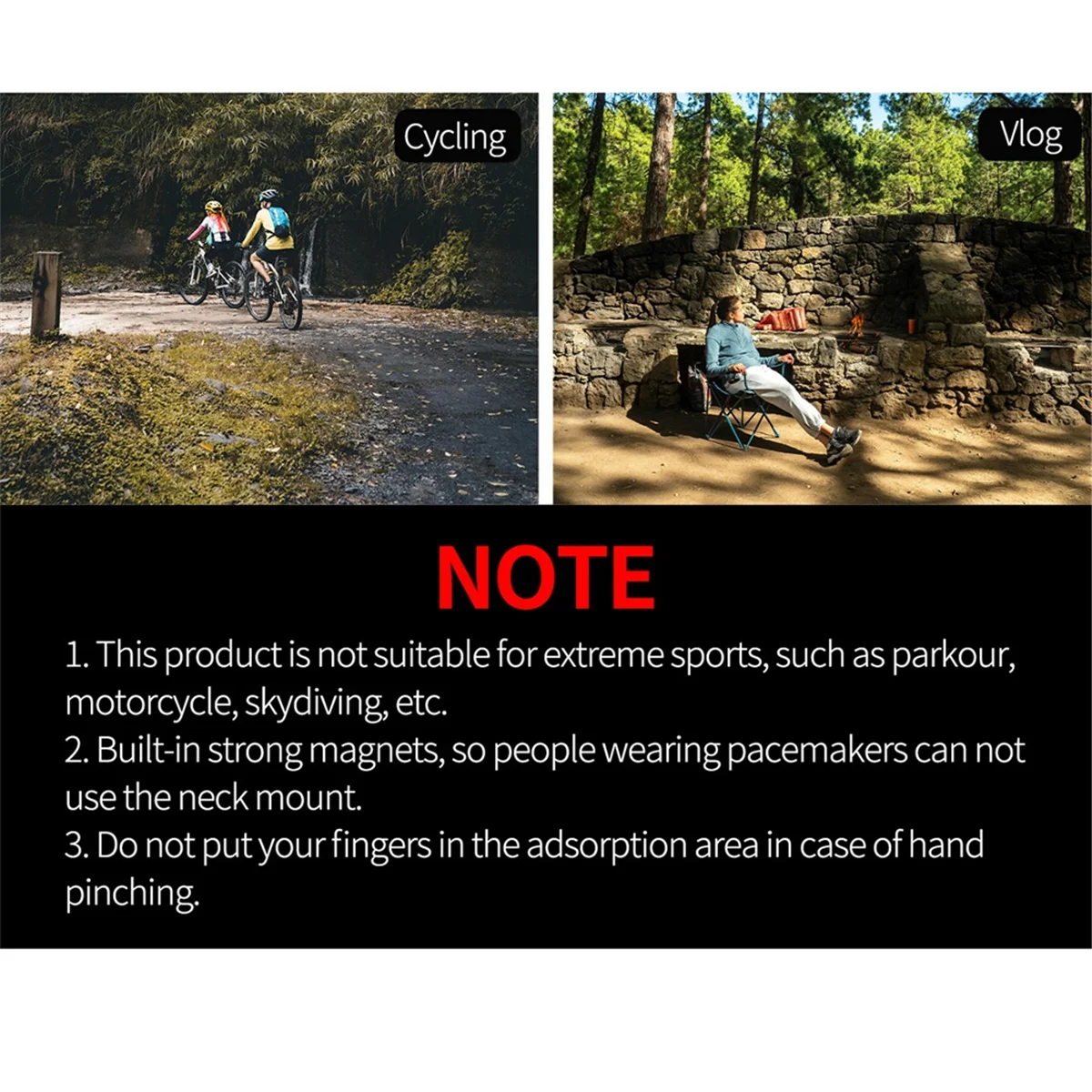 Magnetic Neck Bracket for GO 3 Chest Magnetic Neck Bracket First Person GO 3 Bracket