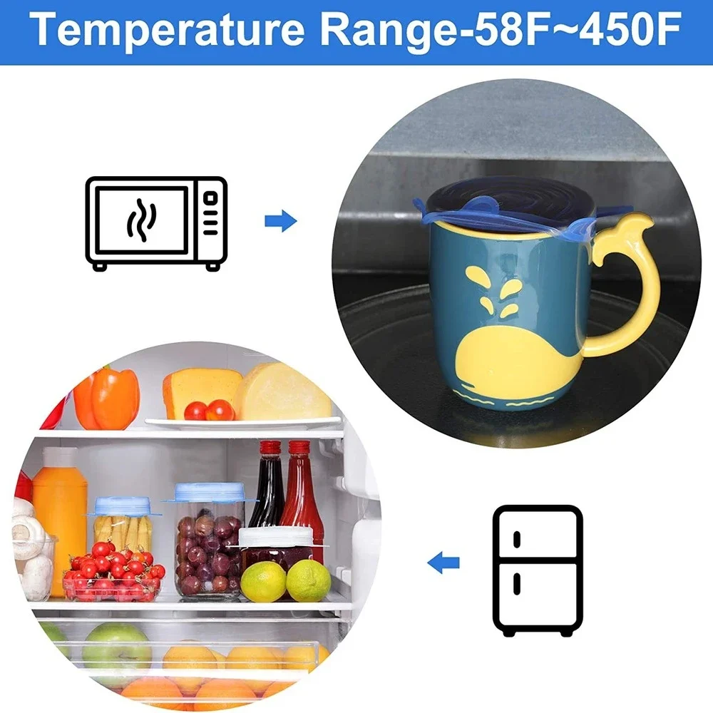 Couvercles de bocaux en silicone réutilisables, lot de 20, pour le stockage des aliments, petits bols pour fruits et légumes