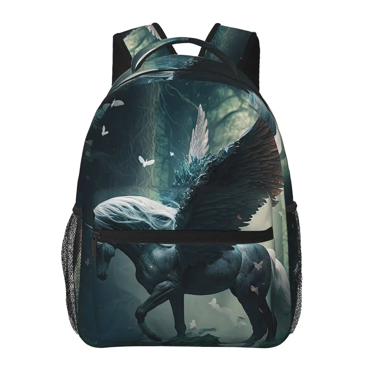 

Mysterious Pegasus Design Student Backpack School Bag Hiking Travel Daypack for Boys Girls Fashion Bookbag Shoulder Bags