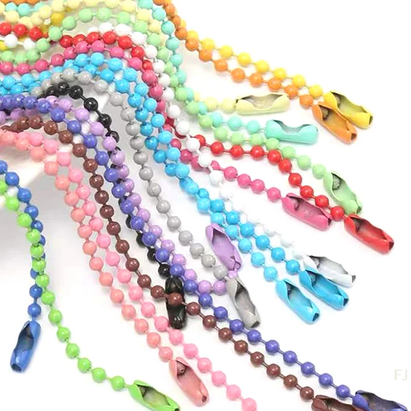 

[YU]100pcs Ball Bead Chains Fits Key Chain/Dolls/Label Hand Tag Connector For DIY Bracelet Jewelry Making Accessorise 10cm