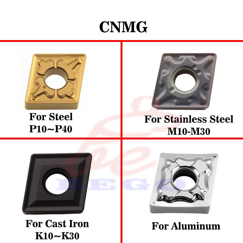 Cnmg Inserções do Carboneto de Tungstênio Promoção Cnmg 120408 pm dm ef para p k m Ferramenta de Corte Cnc Transformando Placa Cnmg12 Peças Lote