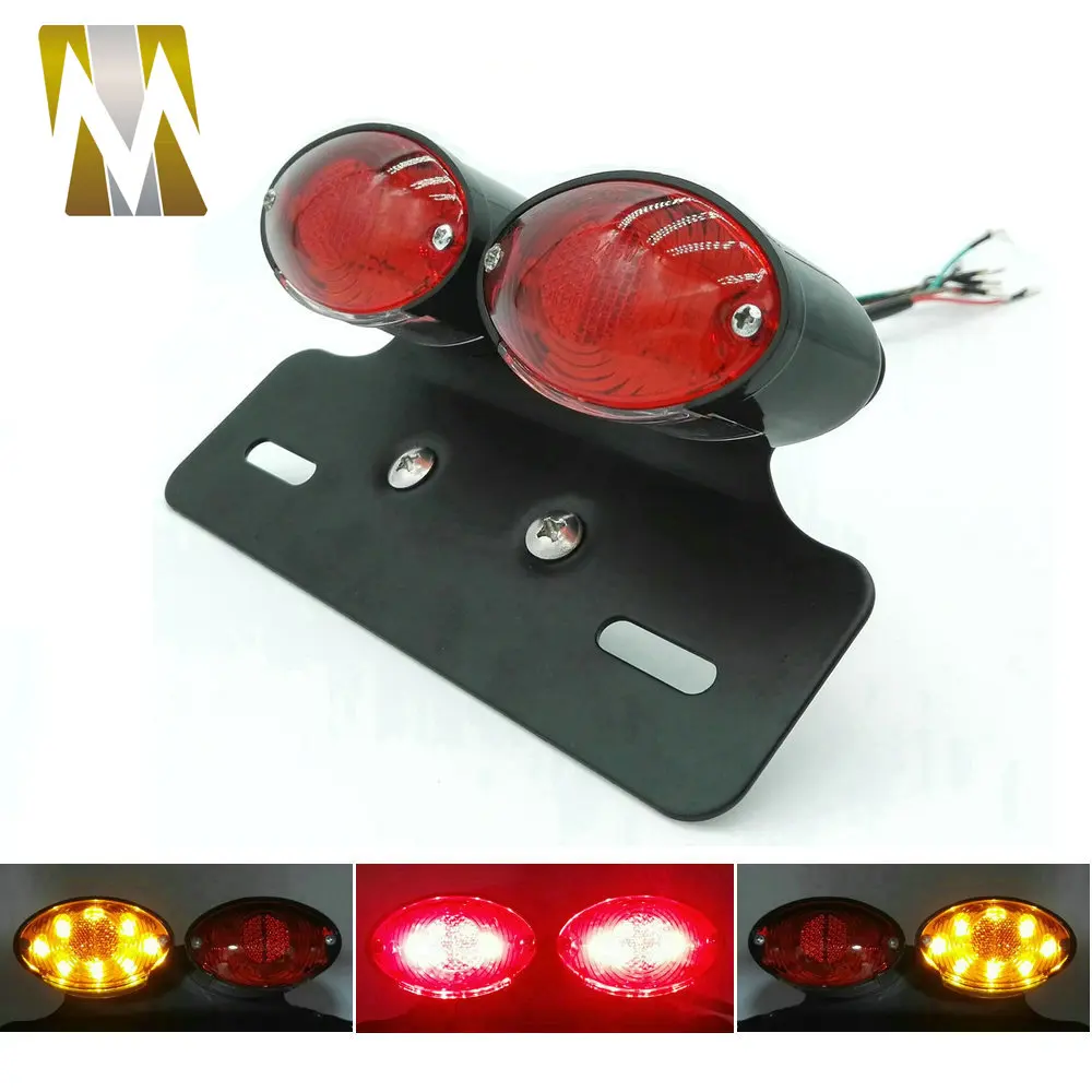 

Motorbike Portable Integrated LED Brake+Turn Signals Tail Lights Motorcycle Rear Turn Indicators Accessories