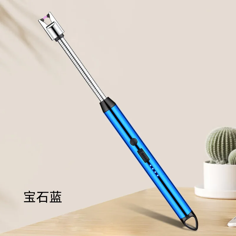 70CM BBQ-kaars USB-aanstekers Lange verstelbare oplaadbare keuken Winddichte sigarettenaanstekers Plasma gepulseerde krachtige boog