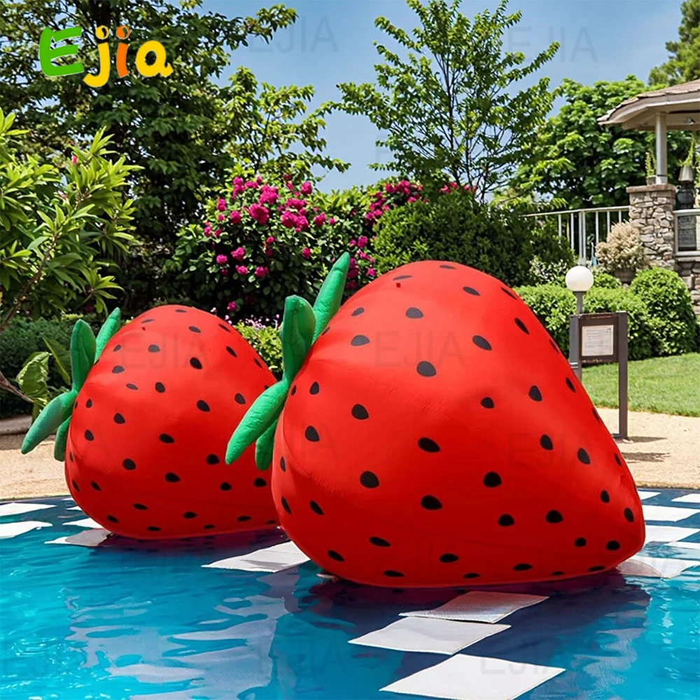 

Индивидуальные оксфордские надувные клубничные модели длиной 2,5 м/8 футов для мероприятий/гигантские фруктовые воздушные шары для украшения двора, вечеринки