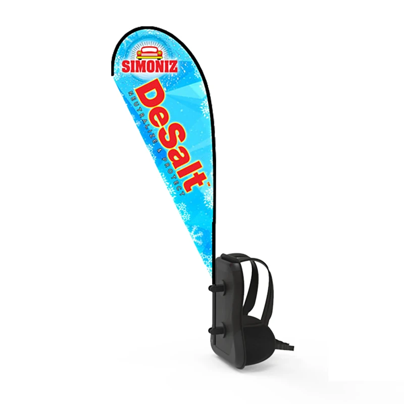 Advertising Custom Teardrop Backpack Flag, Promotion Walking Feather Banner, Lightweight Fiberglass Pole with Bag