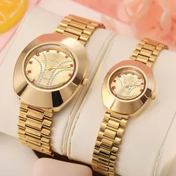 Golden Couple Watches Men's Watches Women's Quartz Watch Female Waterproof Luxury Wristwatch Relogio Feminino Casual Male Clock