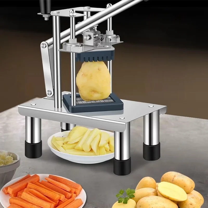 Manual Vertical Fries Cutter Small Cucumber New Potato French Fry Cutter Restaurants Hot Selling Fruit Bar Cutting Machine