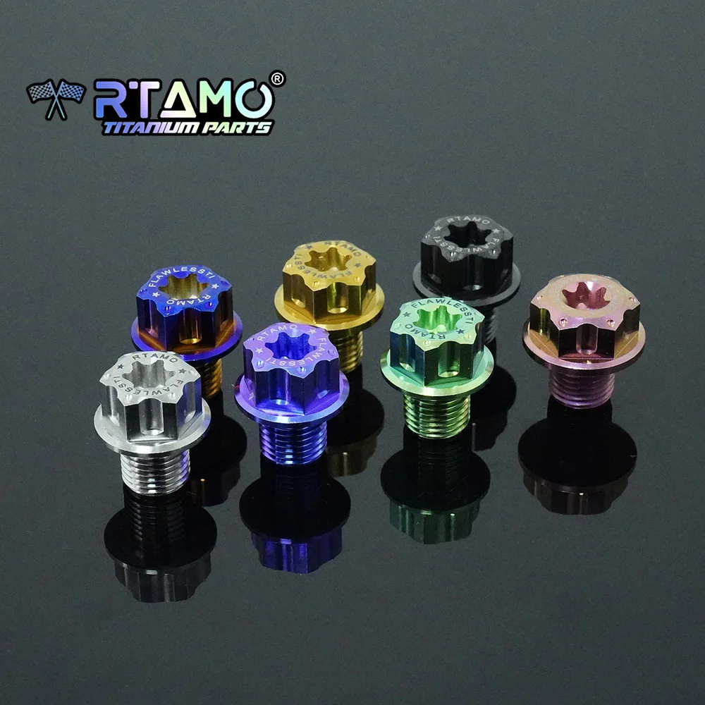 RTAMO Gr5 Titan-Sauerstoffsensor-Bolzen M12 M18 für Motorrad O2-Sensor, korrosionsbeständig, hohe Festigkeit
