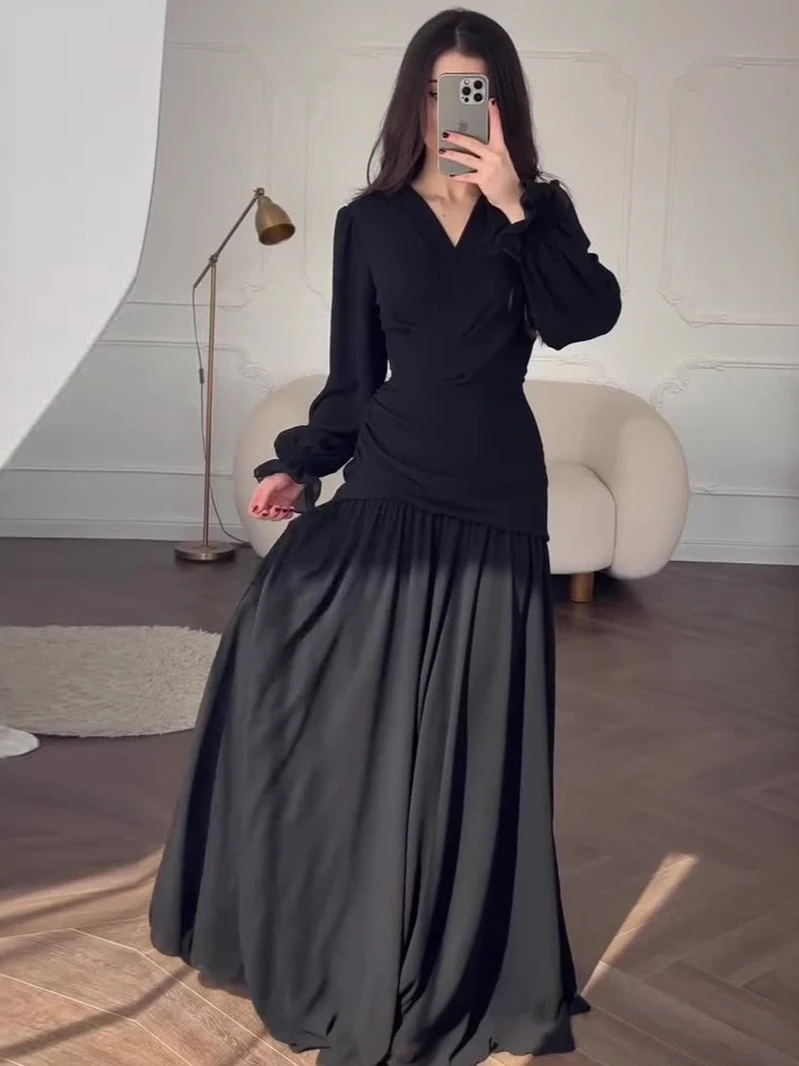 Eid femmes Robe musulmane Abaya mousseline de soie robes Largos fête Caftan Jalabiya Ramadan robes longues dubaï caftan arabe longue Robe 2025