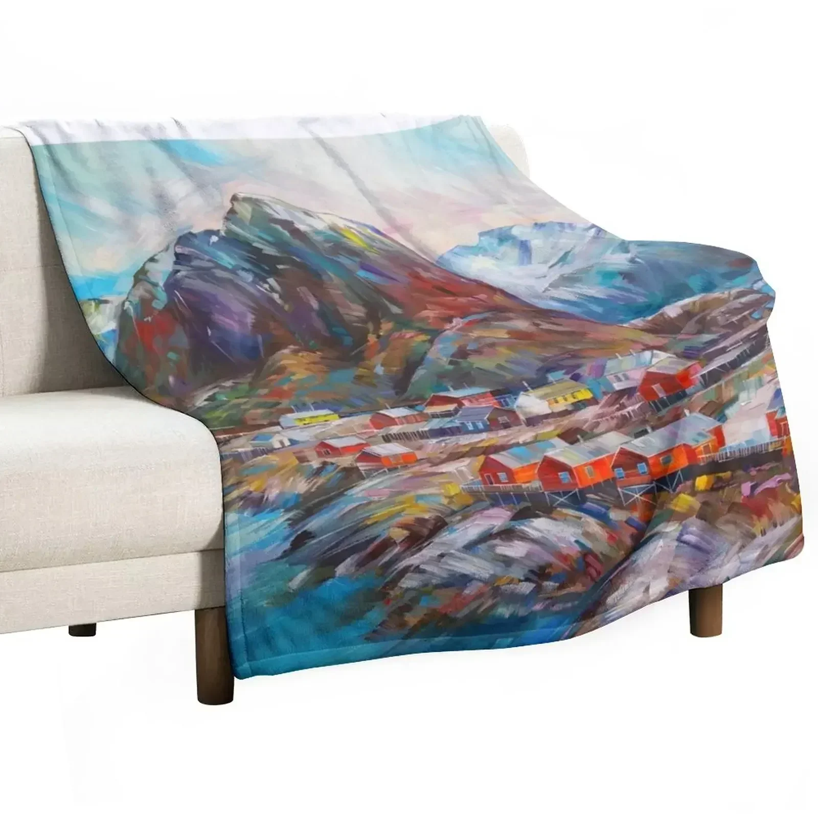 

Copy of Lofoten Islands / Norway - Lofoten landscape Throw Blanket Hair Luxury Throw Bed linens for babies Blankets