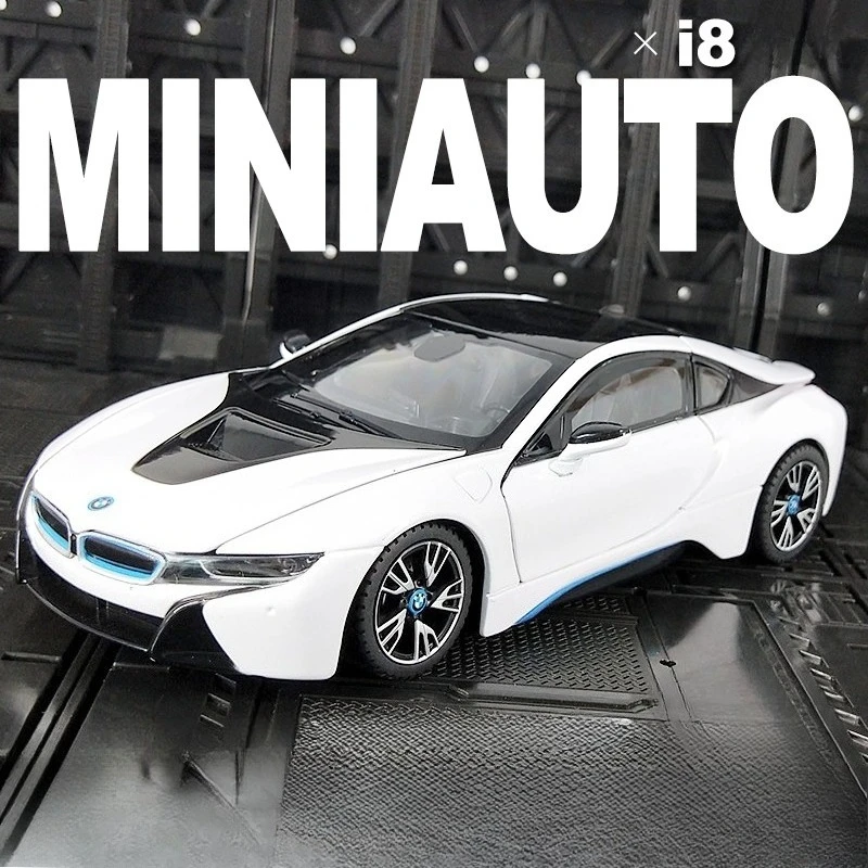 

Модель спортивного автомобиля I8 из сплава, со звуком и светом, с функцией отката, детская игрушка, коллекционный предмет, подарок на день рождения