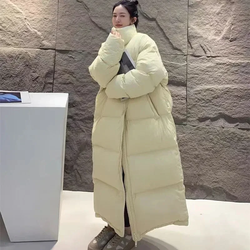 2023 New Winter Women's Jacket Warm Thick Cotton Apron Jacket Female Long Parkr Inflatable Jackets Fashion Bread Jacket Outwear