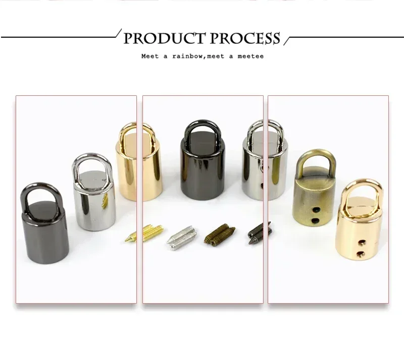 10/20Pcs 11/14mm Metal Buckles Bag Strap End Stopper Buckle Tassel Cap Clasp for Bags Handle Cord Lock Hanging DIY Accessories